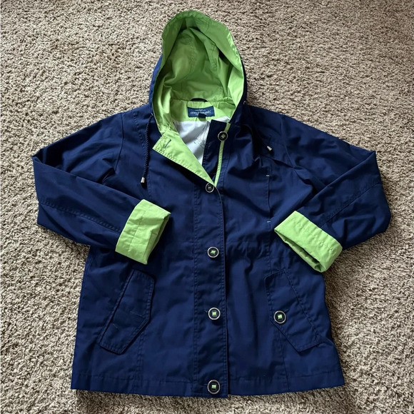 Mackintosh New England Toggle Clasp Hooded Jacket Coat Lined Sz Sm Elastic Waist - Picture 1 of 6